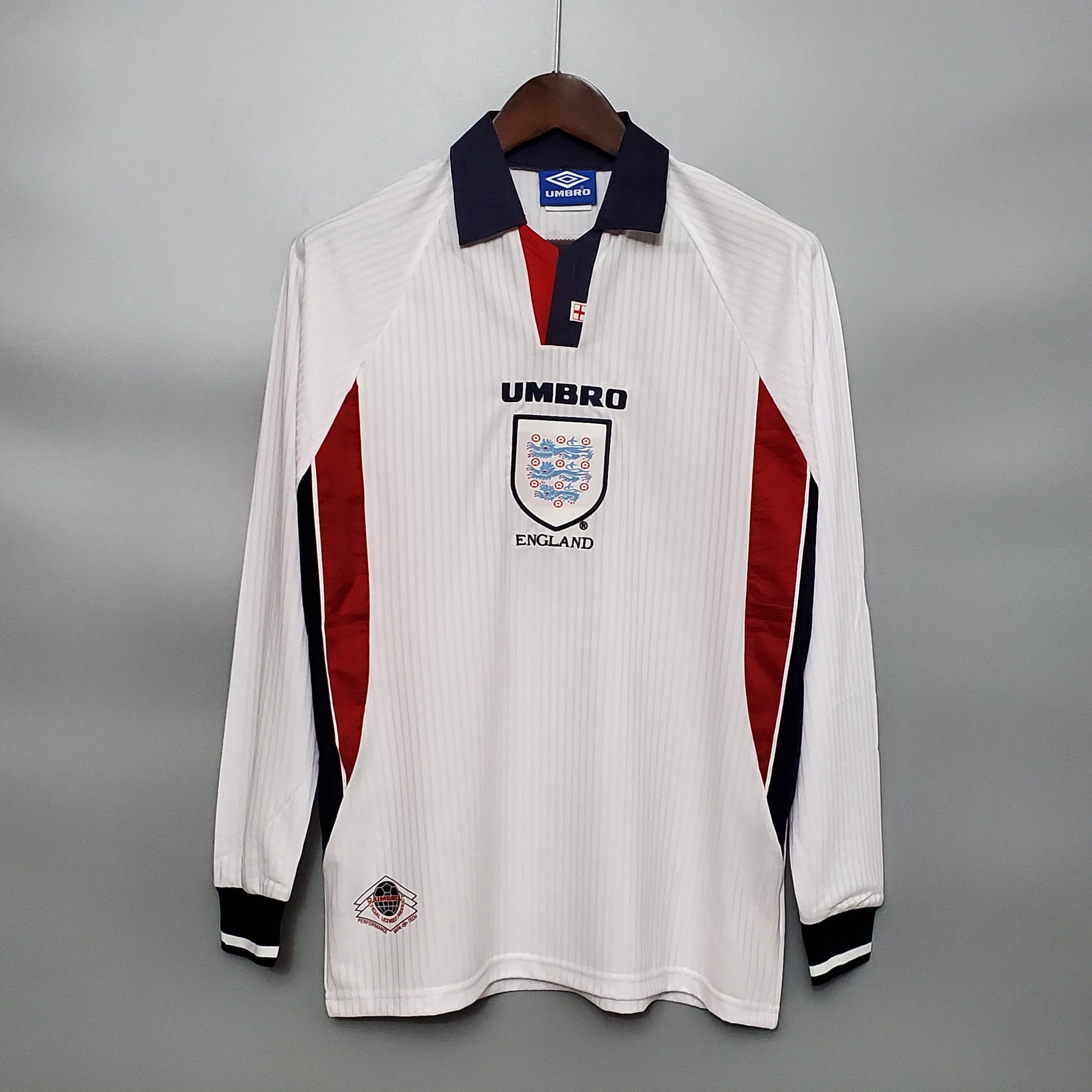 Retro England home long sleeve jersey 1998