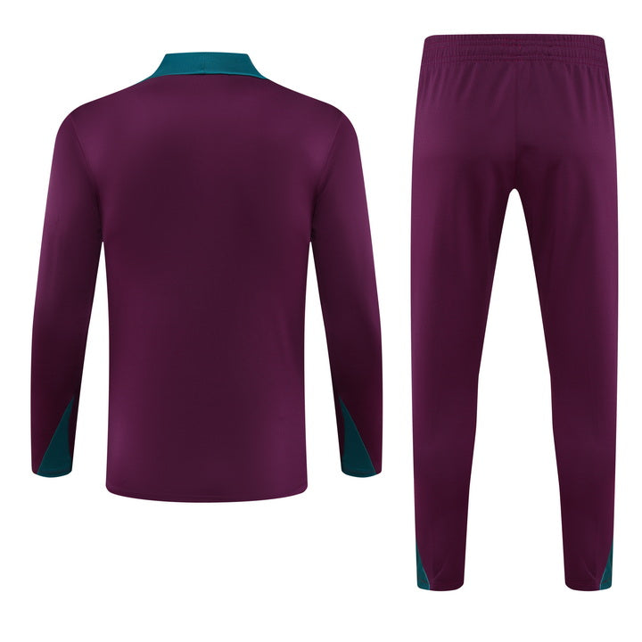 Paris Saint-Germain Half Pull Training Jersey (Maroon) - 2024-2025