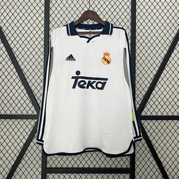 Retro Real Madrid home long sleeve Jersey 2000-01