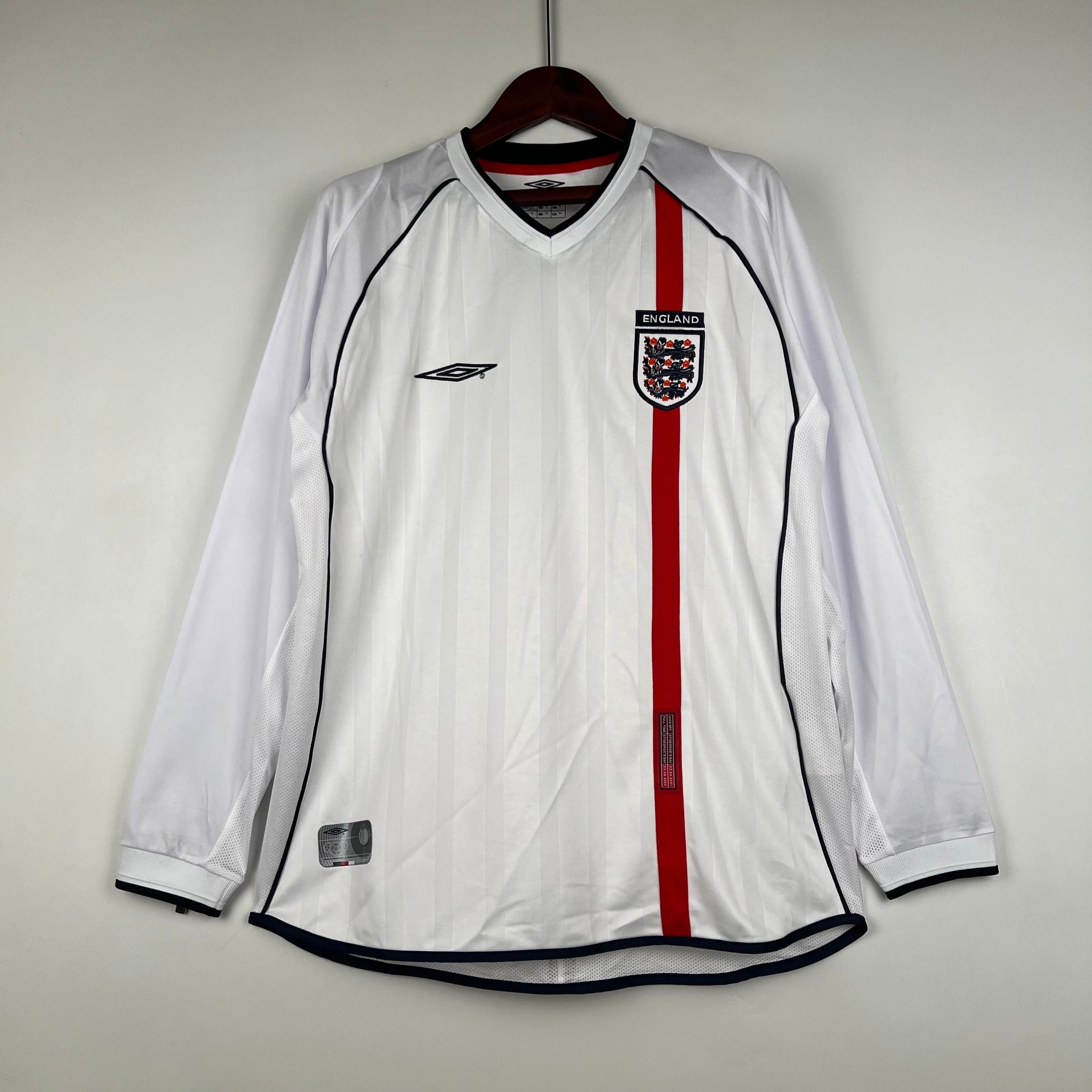 Retro England home long sleeve jersey 2002