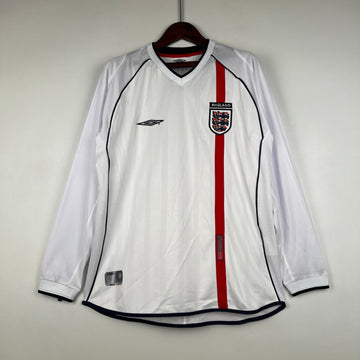 Retro England home long sleeve jersey 2002