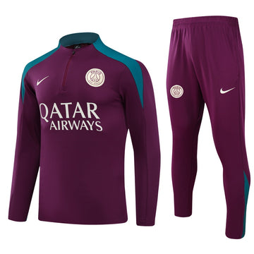 Paris Saint-Germain Half Pull Training Jersey (Maroon) - 2024-2025