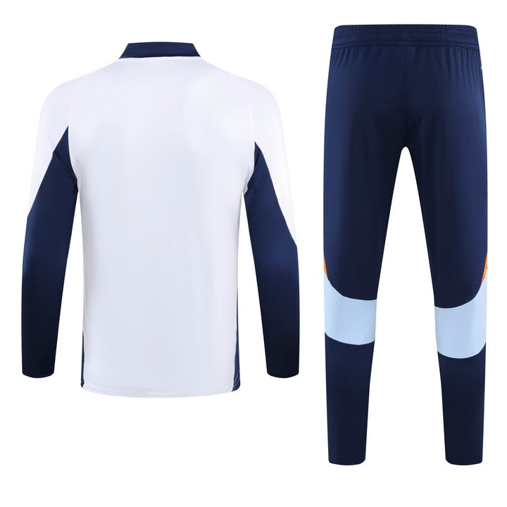 Real Madrid Half Pull Training Jersey (White) - 2024-2025